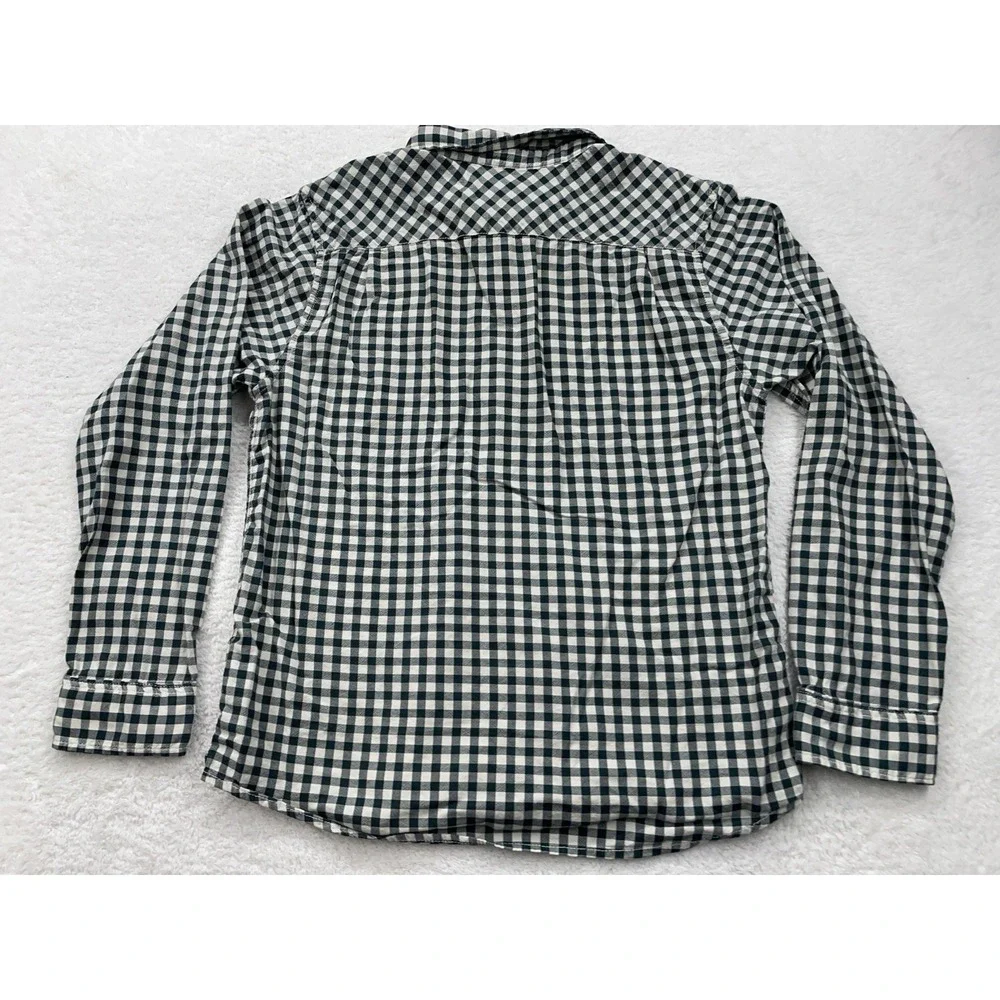 The North Face Shirt Mens Large Green Plaid Flannel Lined Button Up Long Sleeves